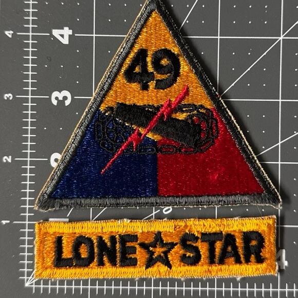 US Army 49th Armored Division Patch w/ Lone Star Tab - #1503 - Picture 1 of 2